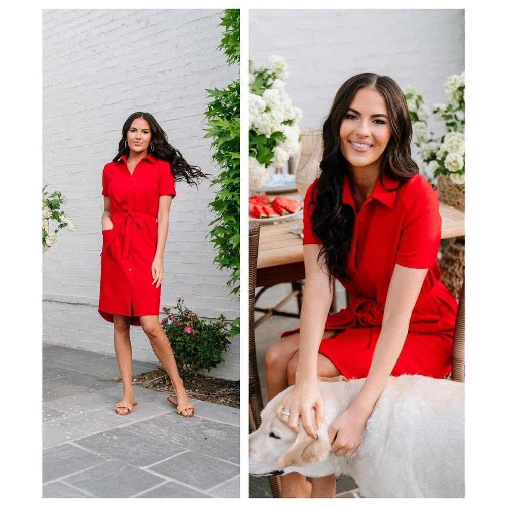 Rachel Parcell red button down dress